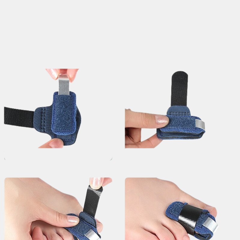 Vigor Premium Quality Compression Finger Splints With Flexible Built-in Aluminium Support In Blue