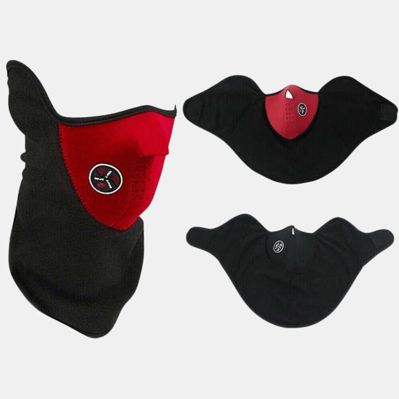 Vigor Premium Quality Half Face Neck Warmer Gaiter Mask Winter Riding Cycling Mask Windproof In Red