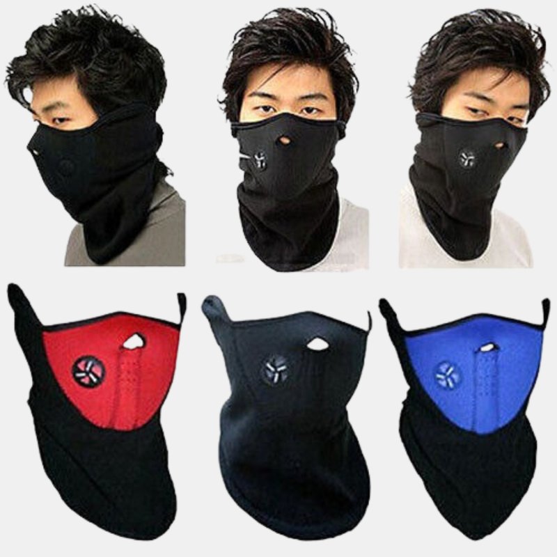 Vigor Premium Quality Half Face Neck Warmer Gaiter Mask Winter Riding Cycling Mask Windproof In Blue
