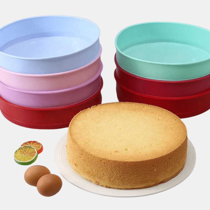 Shop Vigor Silicone Cake Molds For Baking, Nonstick Baking Pans For Layer Cake 9.5 Inches