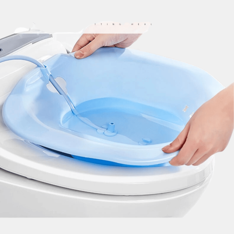 Vigor Sitz Bath With Hand Flusher & Nozzle In Blue