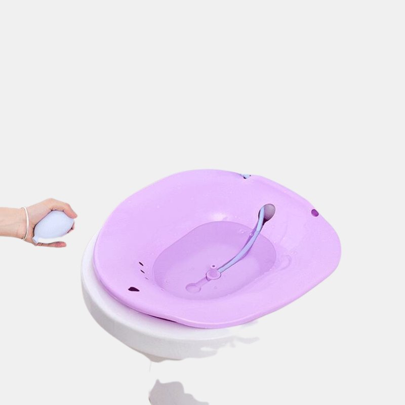 Vigor Sitz Bath With Hand Flusher & Nozzle In Purple