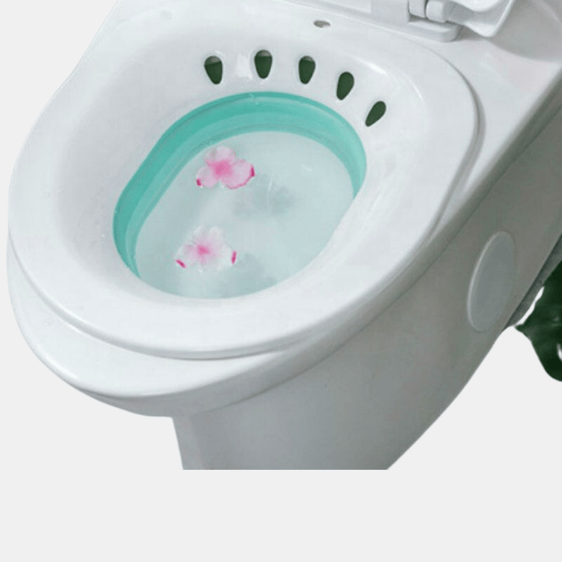 Vigor Sitz Bath With Hand Flusher & Nozzle In Green