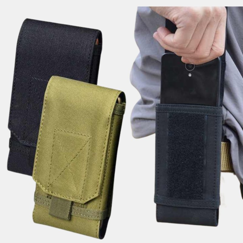 Vigor Tactical Molle Phone Case Bag Cover Loop Belt Holster Pouch Compatible With Iphone In Black
