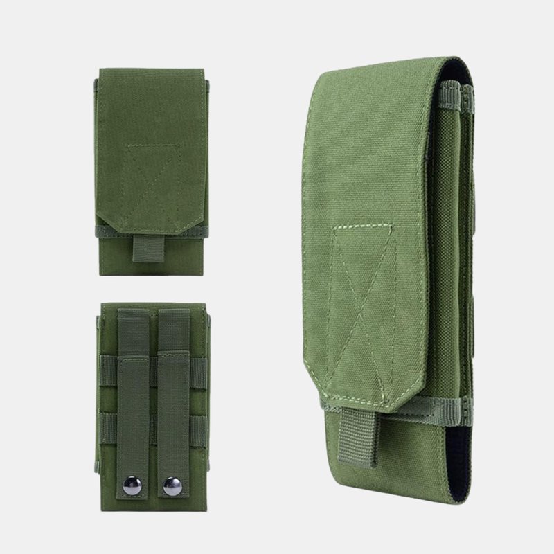 Vigor Tactical Molle Phone Case Bag Cover Loop Belt Holster Pouch Compatible With Iphone In Green