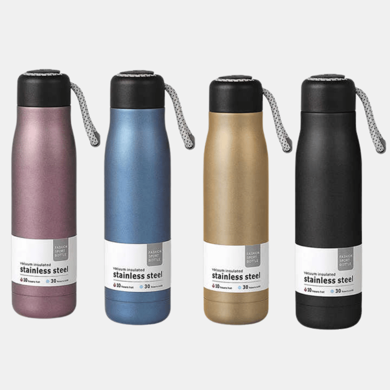 Vigor Thermal Flask Water Bottles With Lid Handle Stainless Steel Double Walled Vacuum Insulated Personal  In Multi
