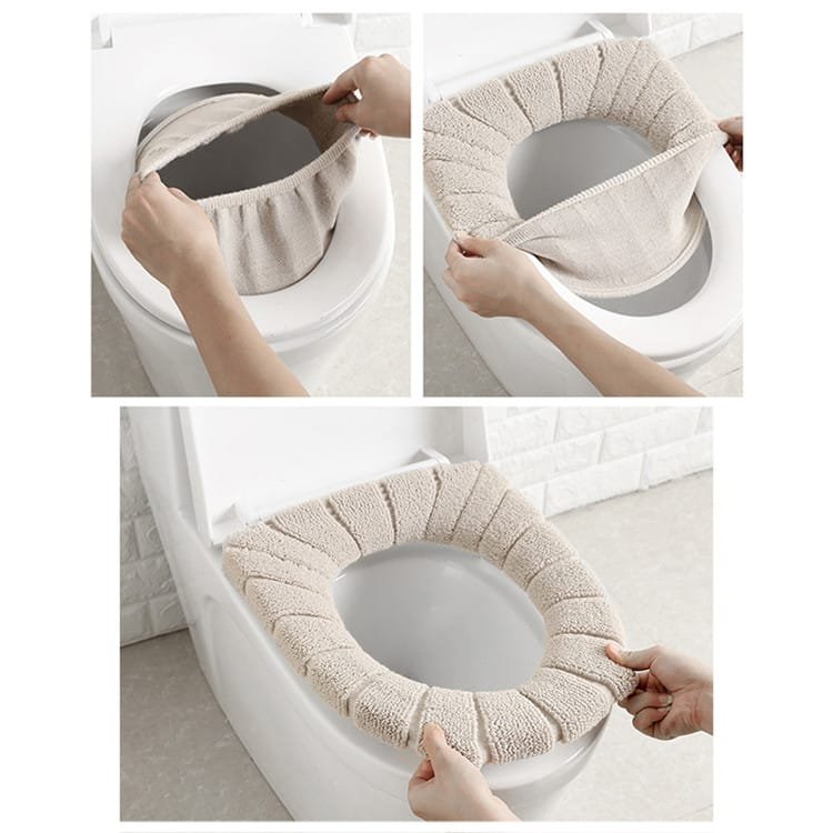 Vigor Thick Padded Soft Toilet Seat Cover Mat For All Standard Seats In Multi