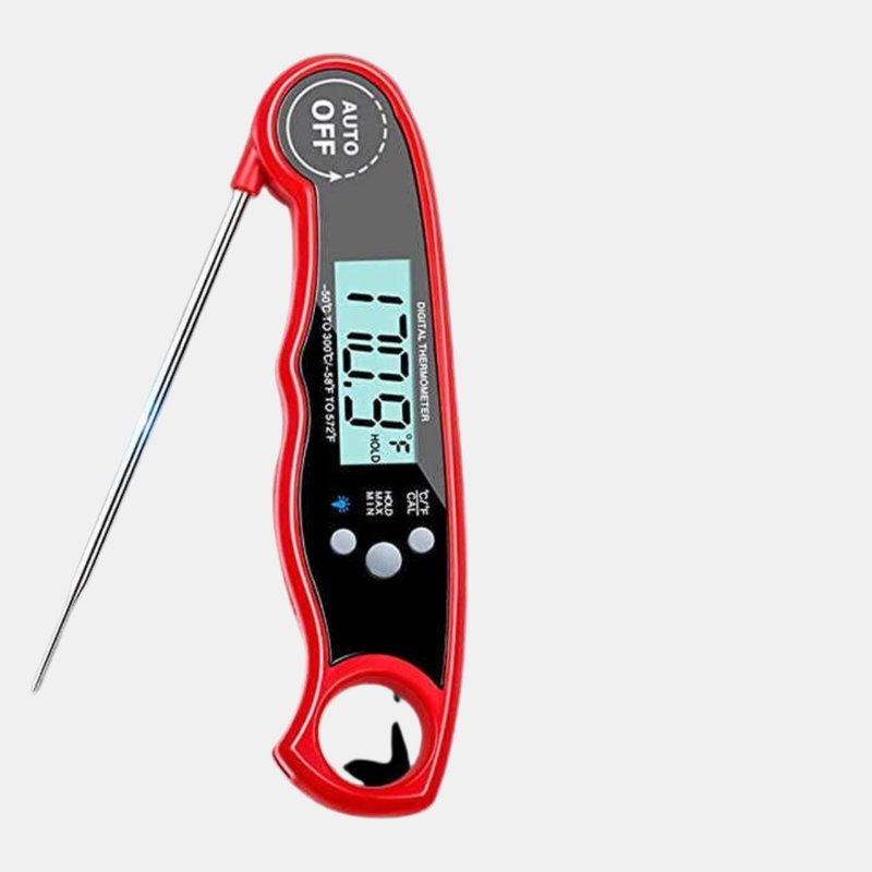 Vigor Ultra Fast Meat Thermometer For Cook Out Grill In Red