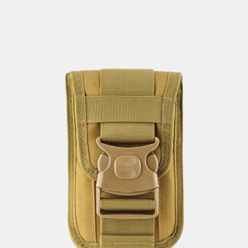 Vigor Universal Compact Nylon Waist Bag Pouch Fasten Lock Card Holder Organizer Combo Gear Keeper, Outdoor In Green