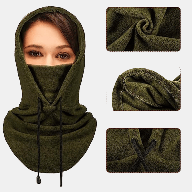Vigor Upholstery Winter Outdoor Hood Windproof Ski Cycling Hunting Full Face In Green