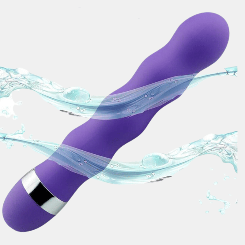 Vigor Vibrator Silicone Multi Speed Vibrating Dildo Power Vibes In Purple