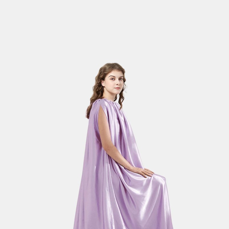 Vigor Yoni Steam Gowns Foldable Sleeveless Sweat Steamer Cape In Purple