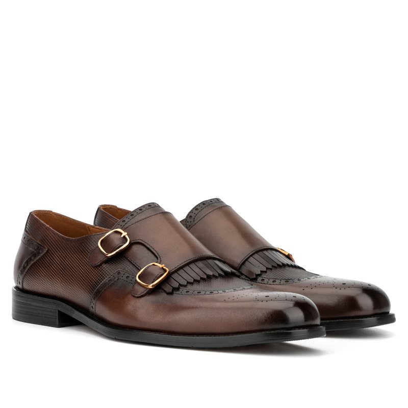 Vintage Foundry Co Bolton Men's Monk Shoe In Brown