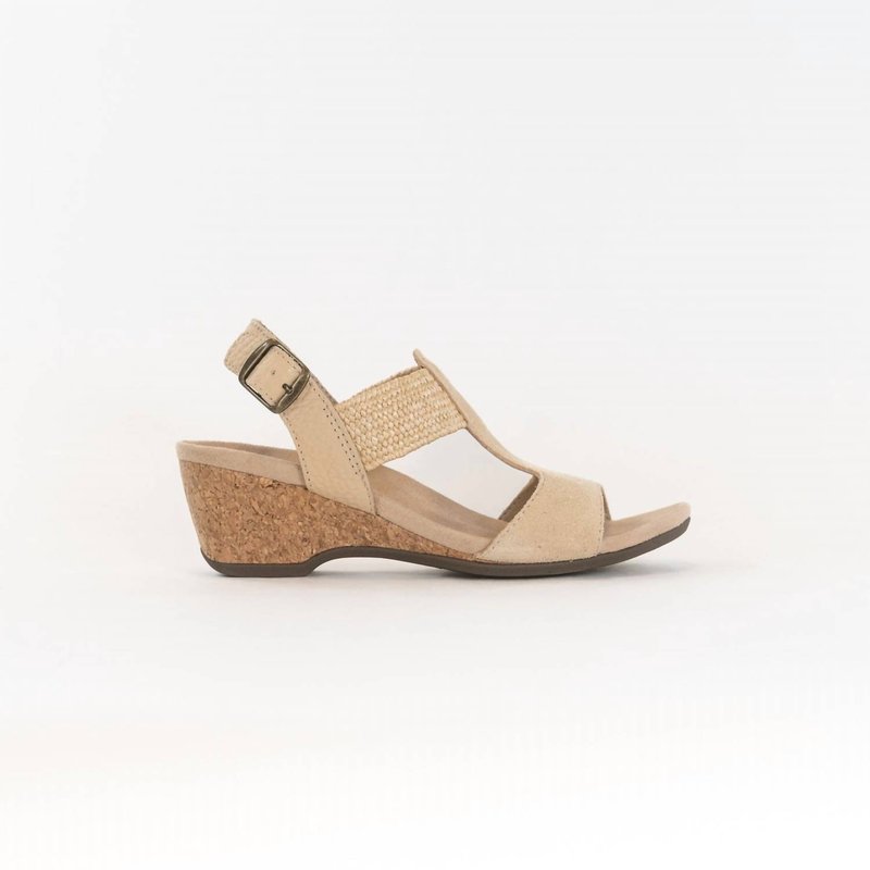 Shop Vionic Women's Kaytie Wedge Sandal In Semolina In Brown