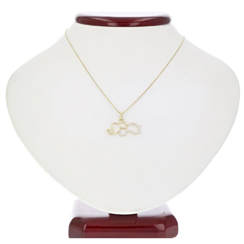Shop Vir Jewels 1/10 Cttw Diamond Elephant Pendant Necklace 14k Yellow Gold With 18 Inch Chain