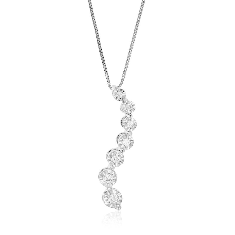 Vir Jewels 1/12 Cttw Diamond Pendant Necklace For Women, Lab Grown Diamond Drop Pendant Necklace In In Gray