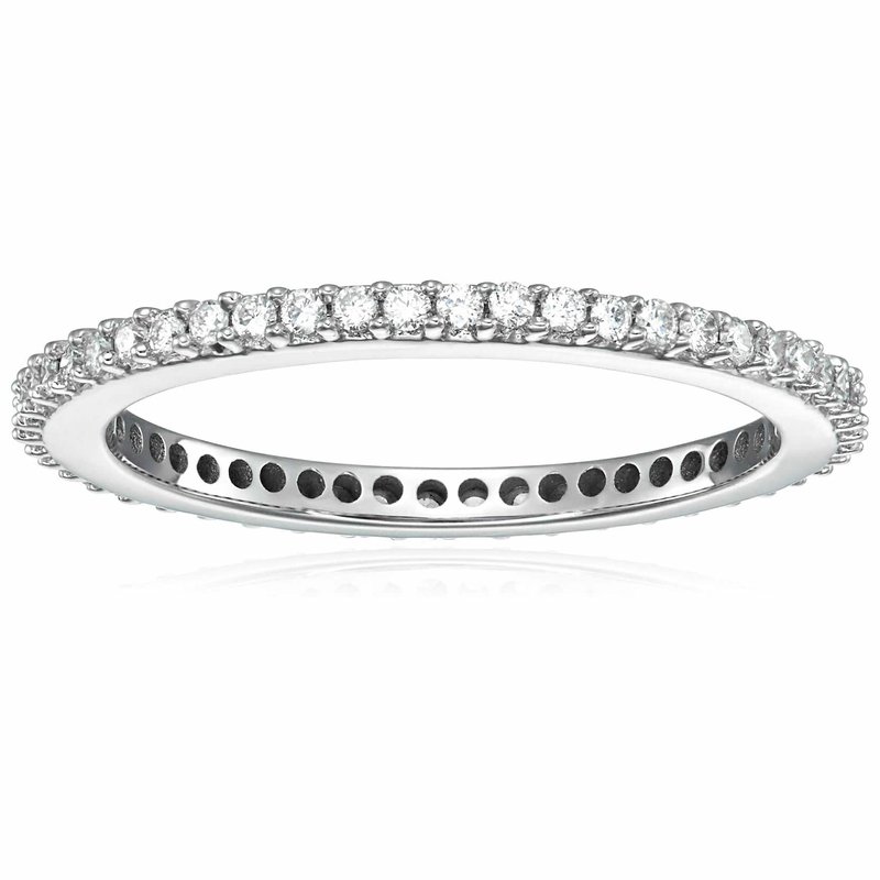 Vir Jewels 1/2 Cttw Diamond Eternity Ring For Women, Wedding Band In 14k White Gold Prong Set