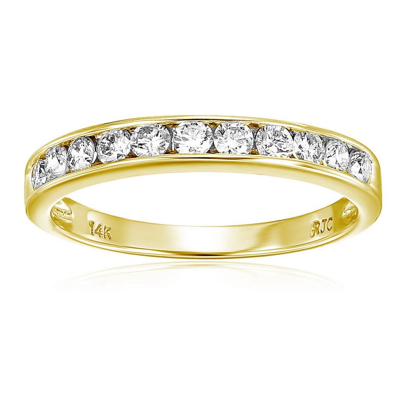 VIR JEWELS 1/2 CTTW DIAMOND WEDDING BAND FOR WOMEN, CLASSIC DIAMOND WEDDING BAND IN 14K YELLOW GOLD CHANNEL SET