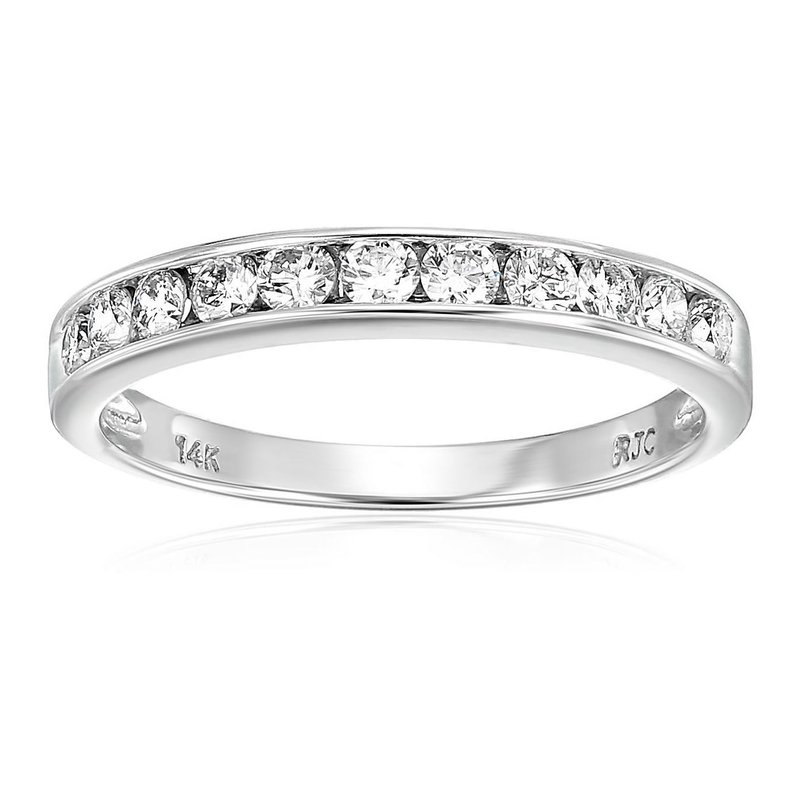 Vir Jewels 1/2 Cttw Diamond Wedding Band For Women, Si2-i1 Certified 14k White Gold Classic Diamond Wedding Ban