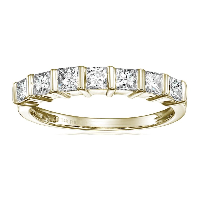 Shop Vir Jewels 1/2 Cttw Princess Cut Diamond Wedding Band For Women In 14k Yellow Gold Channel Set Ring