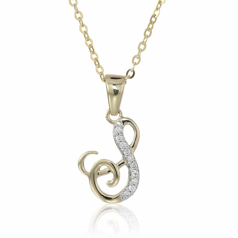 Shop Vir Jewels 1/20 Cttw Diamond Musical Pendant Necklace 14k Yellow Gold With 18" Chain
