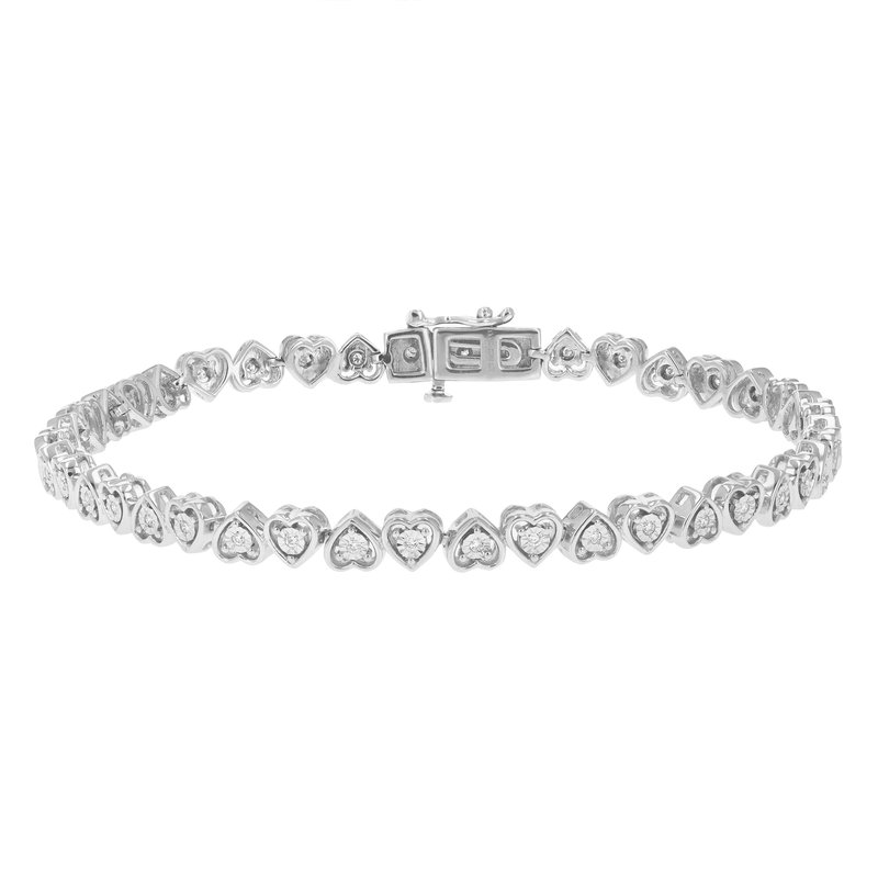 Vir Jewels 1/4 Cttw Diamond Bracelet For Women, Round Lab Grown Diamond Tennis Bracelet In .925 Ster In Gray