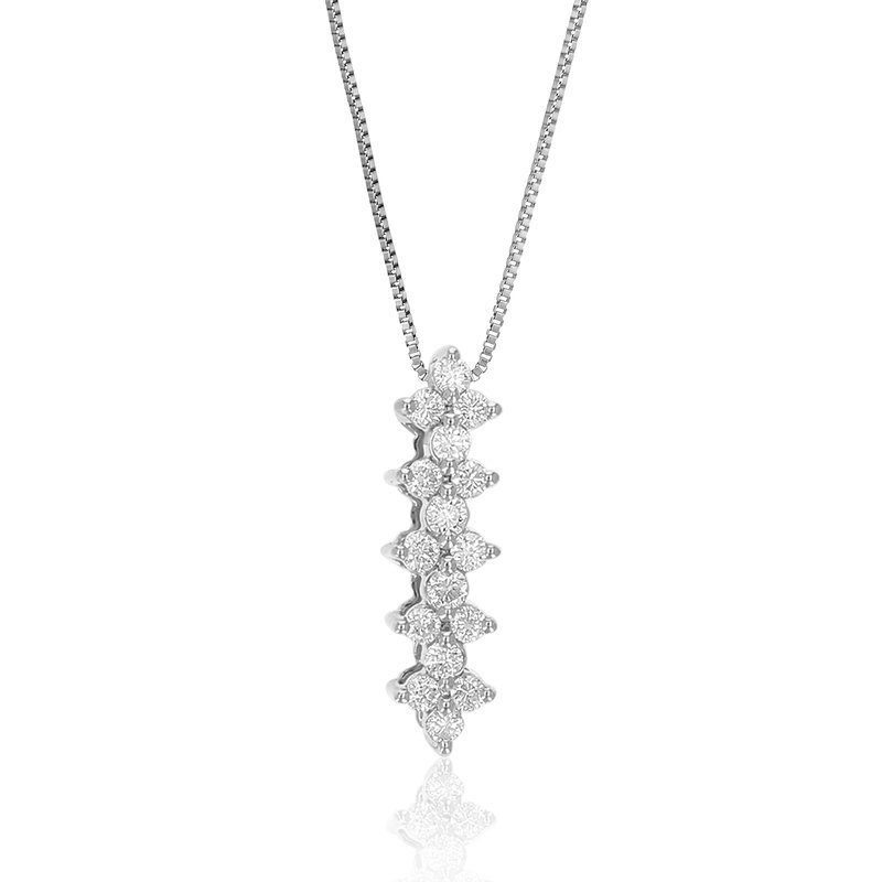 Vir Jewels 1/4 Cttw Diamond Pendant Necklace For Women, Lab Grown Diamond Drop Pendant Necklace In . In Grey