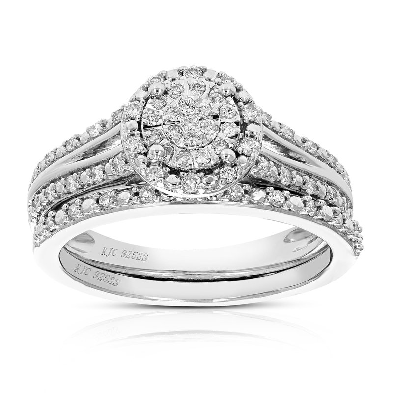 Vir Jewels 1/4 Cttw Wedding Engagement Ring Bridal Set, Round Lab Grown Diamond Ring For Women In .9 In Metallic