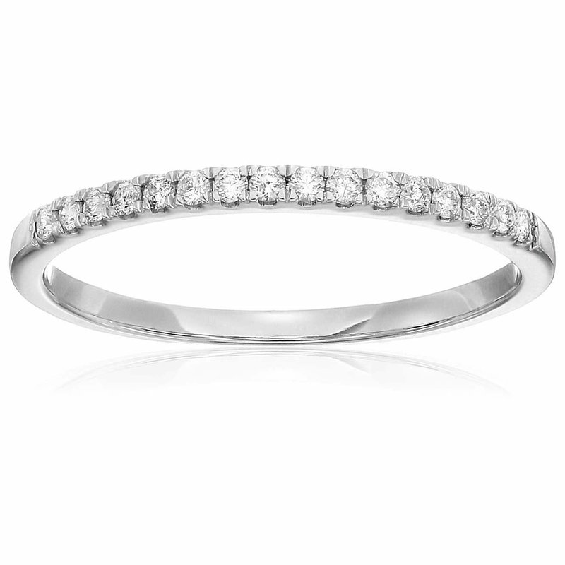 Vir Jewels 1/5 Cttw Round Diamond Wedding Band For Women In 14k White Gold Prong Set