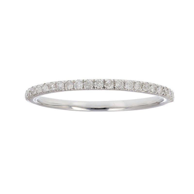Vir Jewels 1/6 Cttw Pave Round Diamond Wedding Band For Women In 10k White Gold Prong Set