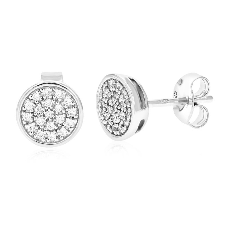 Vir Jewels 1/6 Cttw Stud Earrings For Women, Round Lab Grown Diamond Stud Earrings In .925 Sterling In Metallic