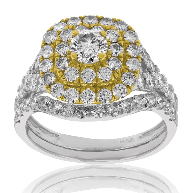 Shop Vir Jewels 1 7/8 Cttw Diamond Wedding Engagement Ring Set 14k White Yellow Gold Bridal