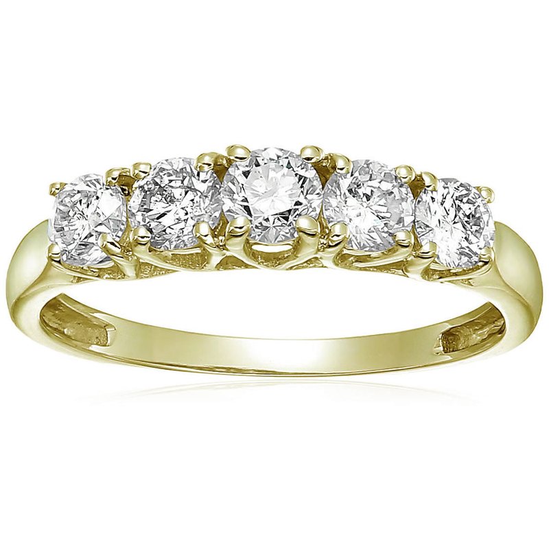Vir Jewels 1 Cttw Certified I1-i2 5-stone Diamond Ring 14k Yellow Gold Engagement