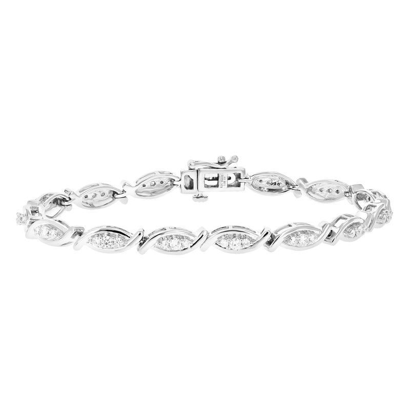 Vir Jewels 1 Cttw Diamond Bracelet For Women, Round Lab Grown Diamond Tennis Bracelet In Prong Setti In Metallic