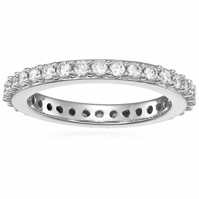 Vir Jewels 1 Cttw Diamond Eternity Ring For Women, Wedding Band In 14k White Gold Prong Set