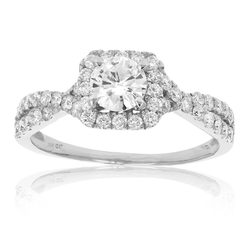 Shop Vir Jewels 1 Cttw Diamond Halo Criss-cross Wedding Engagement Ring 14k White Gold Bridal