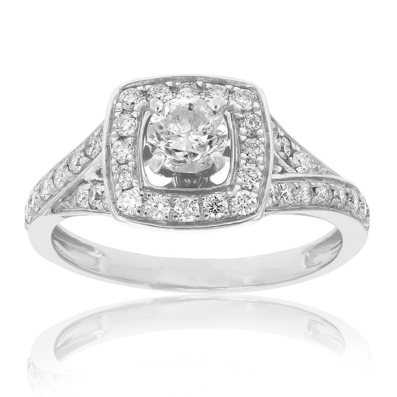 Vir Jewels 1 Cttw Diamond Halo Wedding Engagement Ring 14k White Gold Cushion Prong Set