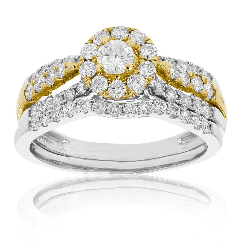 Vir Jewels 1 Cttw Diamond Wedding Engagement Ring Set 14k White Yellow Gold Bridal