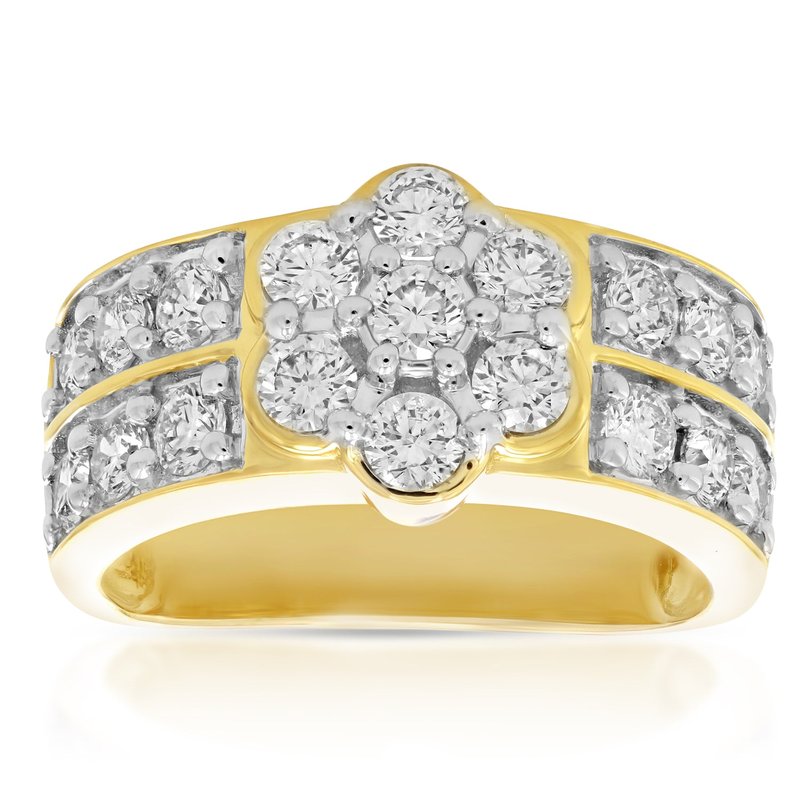 Shop Vir Jewels 1.50 Cttw Diamond Engagement Ring Cluster Design 14k Yellow Gold Bridal Wedding