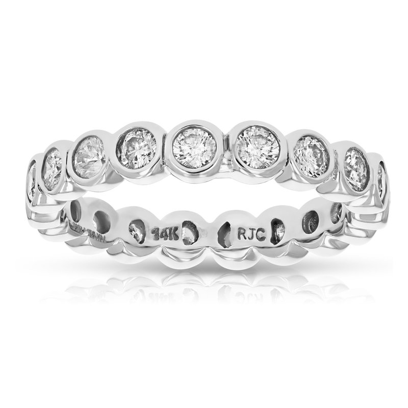 Shop Vir Jewels 1.50 Cttw Diamond Eternity Ring For Women, Wedding Band In 14k White Gold Bezel Set, Size 5-9