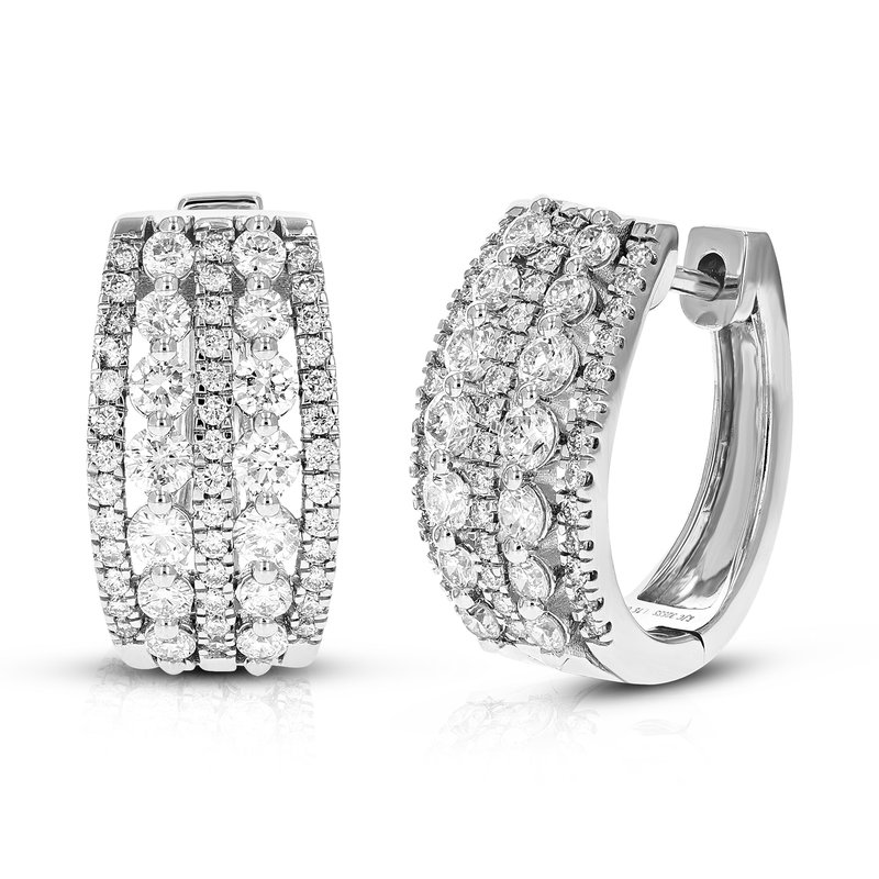 Vir Jewels 1.75 Cttw Diamond Hoop Earrings For Women, Round Lab Grown Diamond Earrings In .925 Sterl In Metallic