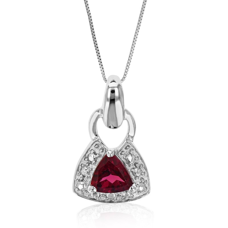 Vir Jewels 2/5 Cttw Pendant Necklace, Garnet Pendant Necklace For Women In .925 Sterling Silver With In Metallic