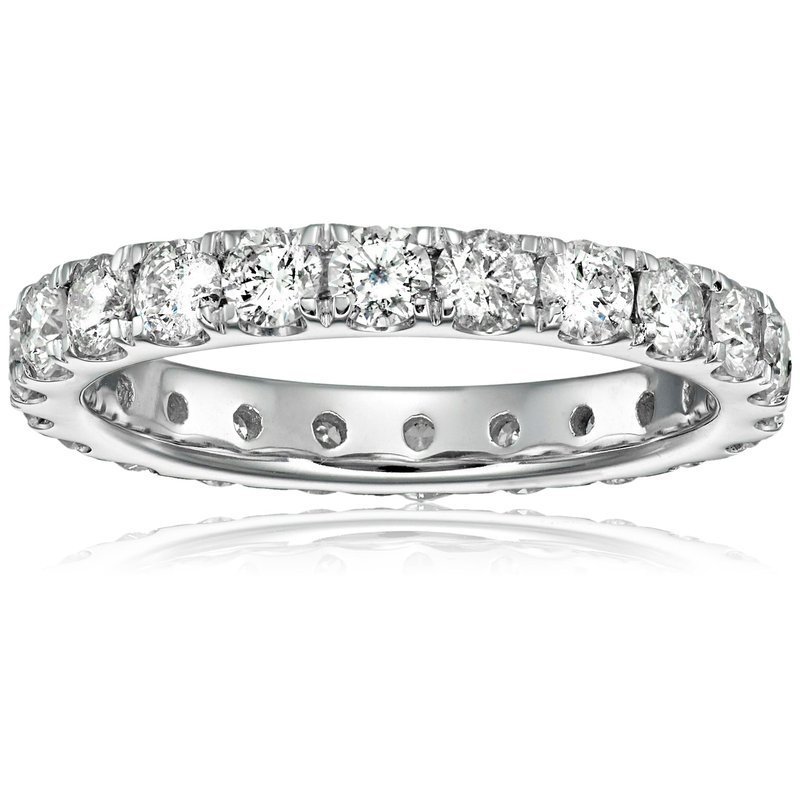 Vir Jewels 2 Cttw Diamond Eternity Ring For Women, Wedding Band In 14k White Gold Prong Set