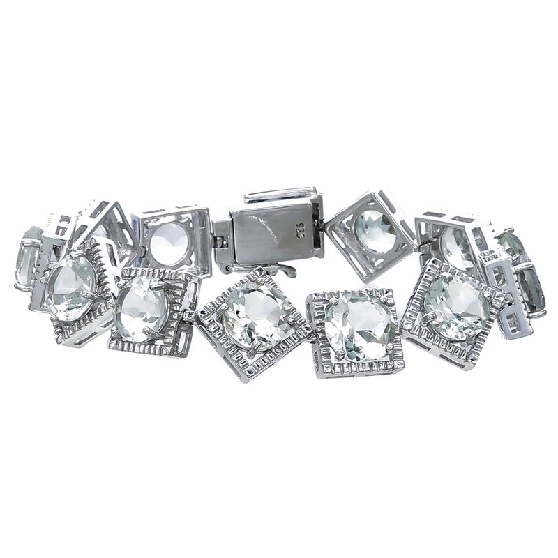 Vir Jewels 21.50 Cttw Green Amethyst Bracelet .925 Sterling Silver In Metallic