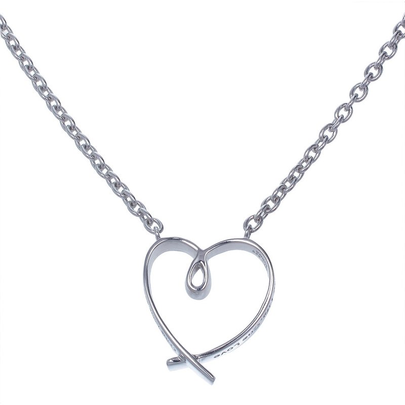 Vir Jewels Pendant Necklace, Heart Pendant Necklace For Women In .925 Sterling Silver With 18" Chain In Grey