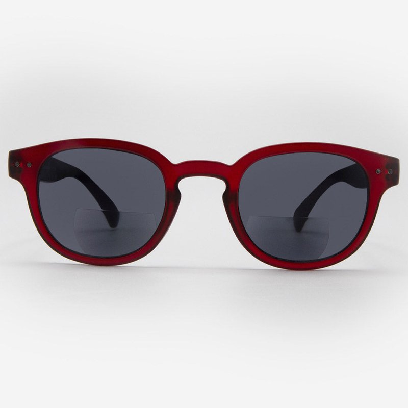 Vitenzi Lucca Vintage Bifocal Reading Sunglasses In Red