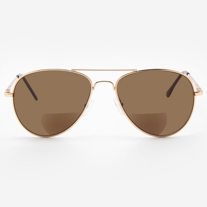 Vitenzi Milan Aviator Bifocal Sunglasses In Gold