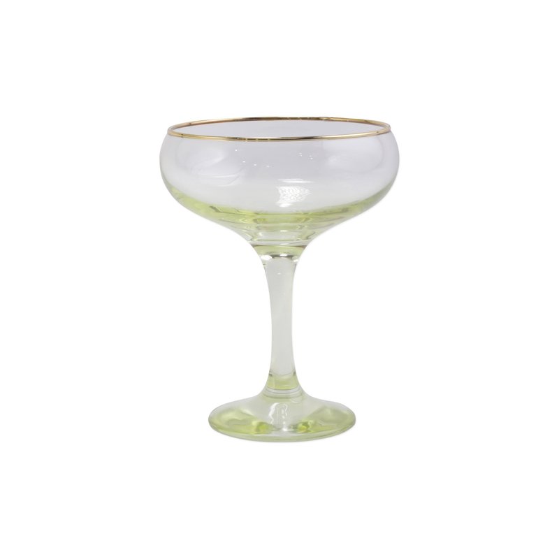 Viva By Vietri Rainbow Coupe Champagne Glass In Yellow