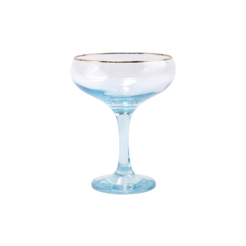 Viva By Vietri Rainbow Coupe Champagne Glass In Blue