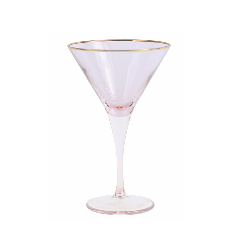 Viva By Vietri Rainbow Martini Glass In Pink